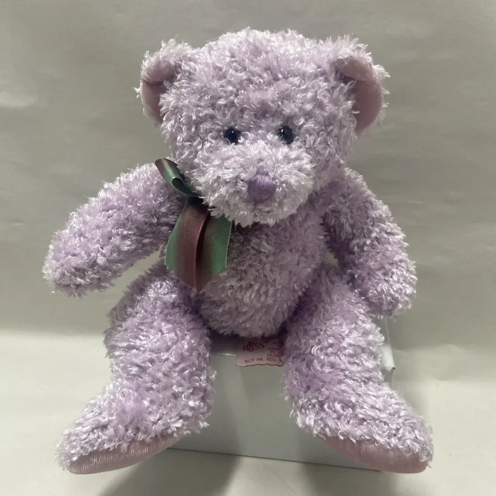 Russ Sparkles the Sparkly Purple Bear Sitting 8.5 inches Vintage